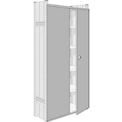Dubbele vleugeldeur voor systeem R 3000/4000, voor vlakbreedte 995 mm, hoogte 2111 mm, lichtzilver