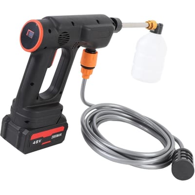 Nettoyeur Haute Pression Sans Fil 900PSI Nettoyeur Électrique Portatif Buse 6 en 1 Batterie 21.8Ah pour Voiture