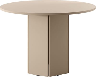 Eetkamertafel Rond - Keukentafel Hexa - Samen Eten - Unieke Zeshoek Poot - Diameter 104 cm - Cappuccino