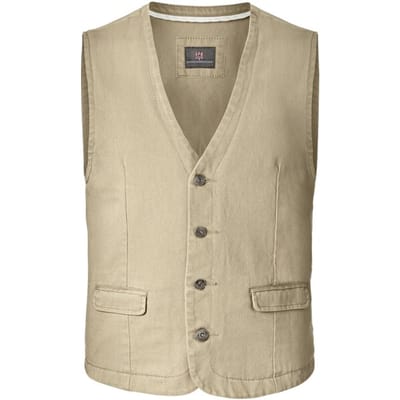 Jan Vanderstorm herren Bodywarmer - 54 - beige - Plus Size