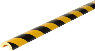Knuffi stootrand leidingprofiel type R30 – geel-zwart – 5 meter - Geel & Zwart - 500 cm x 50 mm x 10 mm- - Polyurethaanschuim (PU) - - Voor binnen & buiten