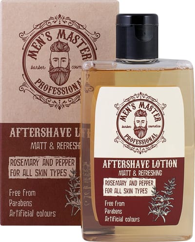 Men’s Master Aftershave Lotion – Verkoelend & Kalmerend – met Rozemarijn & Rode Pepers – 120ml