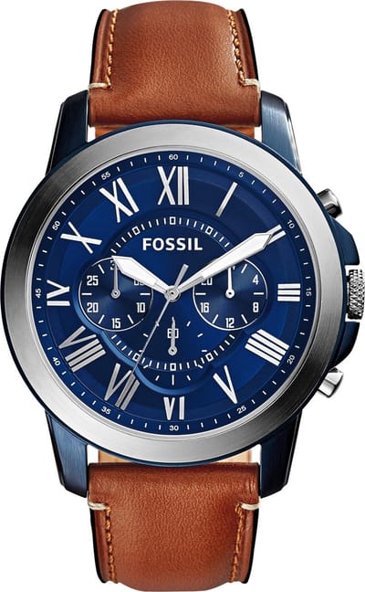 Fossil Grant FS5151 Herenhorloge 44 mm - Blauw