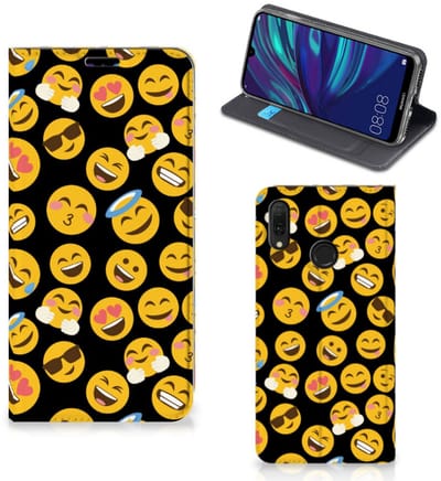 Huawei Y7 hoesje Y7 Pro (2019) Hoesje met Magneet Emoji