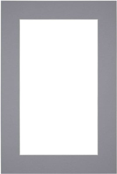 Passe-Partout Fotomaat 20x35 cm - Lijstmaat 30x45 cm - Grijs - Museumkarton - Fotolijst niet inbegrepen