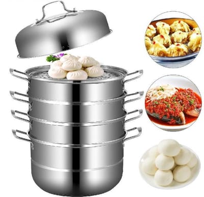 Happyment Stoompan - Voedselstomer - Groentestomer - Couscous Pan - Multisteamer - Stoomkoker - 5 Laags