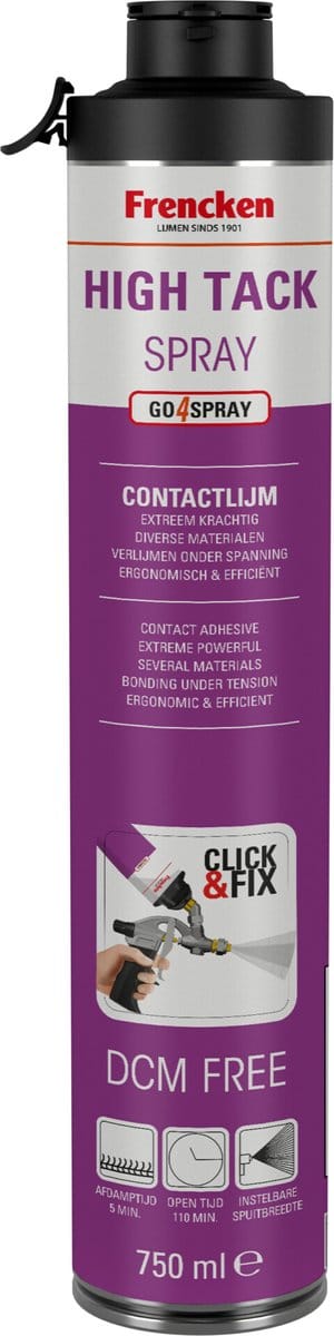Frencken Click Fix High Tack CF1661 contactlijmspray - 750 ml bus - voor zware materialen en hout