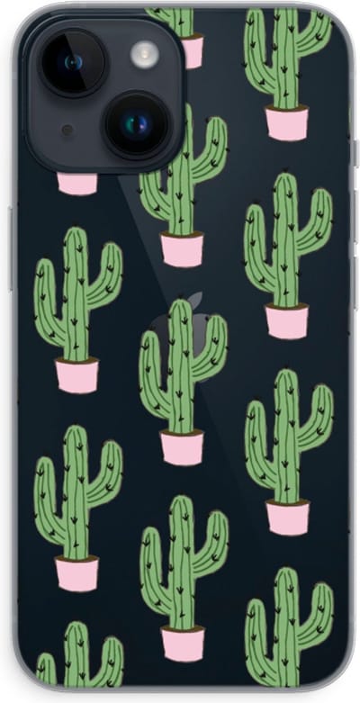 Case Company® - Hoesje geschikt voor iPhone 14 hoesje - Cactus Lover - Soft Cover Telefoonhoesje - Bescherming aan alle Kanten en Schermrand