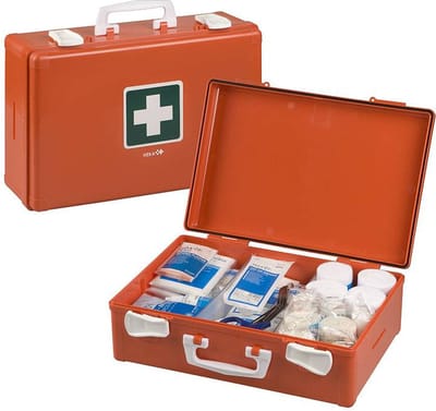 HEKA verbandkoffer Toolpack A | 91 producten | Eerste Hulp - Koffer - EHBO - Verbanddoos | Inclusief wandbeugel | Bedrijven - BHV