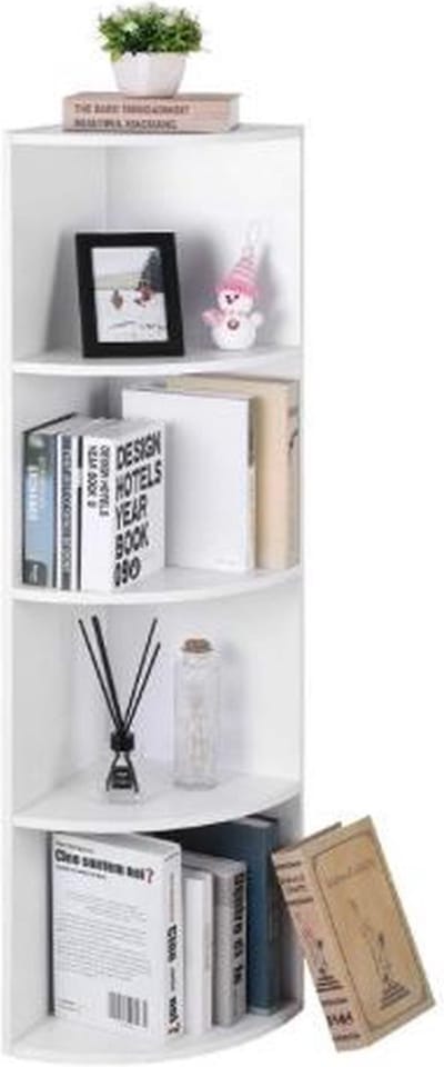 MIRA Home Hoekkast - Boekenkast - Wit - Hout - 129.5x30x30