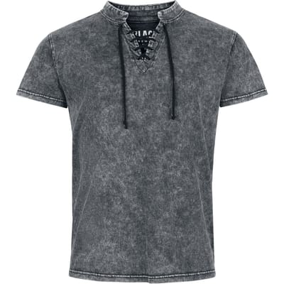Black Premium by EMP T-shirt - Essential T-Shirt mit Schnürung - M tot XL - voor Mannen - zwart