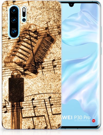 Huawei P30 Pro Siliconen Hoesje met foto Bladmuziek