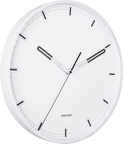 Karlsson Wandklok Dipped - IJzer Wit met Zwart - Ø40cm