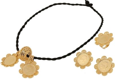 Habesha Goud Kleur Munt Hanger Ketting Sieraden