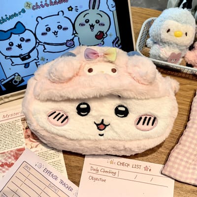Anime Pluche Etui Cartoon Usagi Hachiwareas Schrijfgerei Doos Grote Capaciteit Etui Student Schrijfgerei Verjaardag Meisje Cadeaus