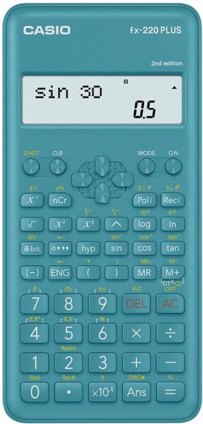 Casio FX-220 Plus calculator Pocket Wetenschappelijke rekenmachine Blauw