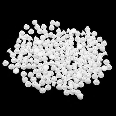 Set van 200 Witte Plastic Afdekdoppen voor Boorgaten van 5mm, Ideaal voor Meubelafwerking en Bevestigingsgaten, Perfecte Oplossing voor Schroeven en Boorgaten