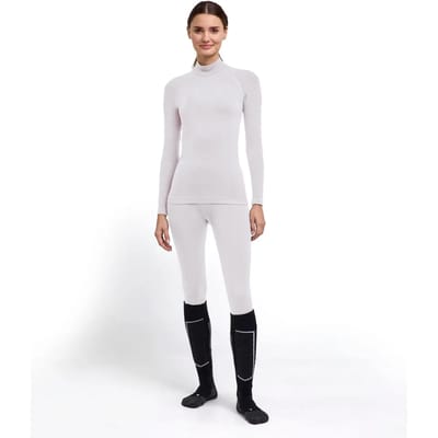 FALKE Maximum Warm High Neck sneldrogend functioneel materiaal functioneel shirt met lange mouwen dames wit - maat XS