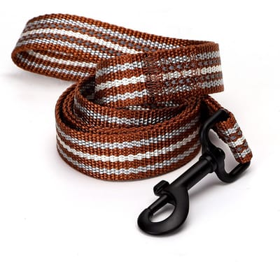 Nobleza Hondenriem - Reflecterend - Hondenlijn - Uitlaatriem Hond - Nylon - 120 x 2,5 cm - Bruin