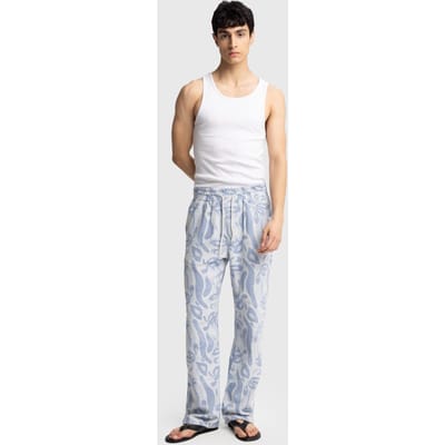 Heren Katoenen Bloemige Breipantalon