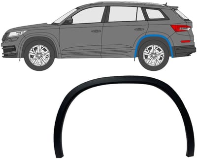 Zijlijst sierlijst achterspatbord voor Skoda Kodiaq 2016- / Links