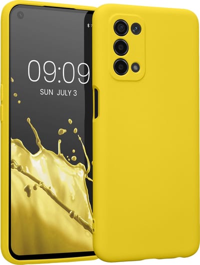 kwmobile telefoonhoesje geschikt voor Oppo A74 (5G) / A54 (5G) - Hoesje voor smartphone - Precisie camera uitsnede - TPU back cover in stralend geel