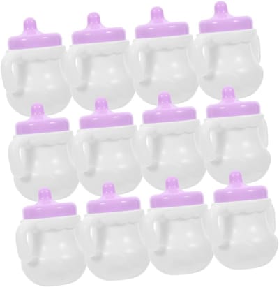 Poppen Flesjes - Miniatuur Flesjes - Poppenhuis Spelen - Duurzaam Plastic Materiaal - 7 x 4.5 cm - Meerdere Kleuren