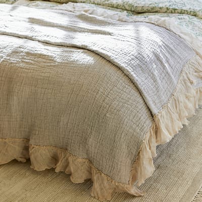 LOBERON Quilt Lure grijs/linnen