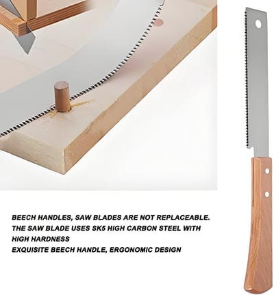 Dailygoods - Kleine Handzaag - Houten Trekzaag - Compact en Lichtgewicht - Bruin - Huishoudelijke Zaag - Perfect voor Tuin en Timmerwerk - 30 cm