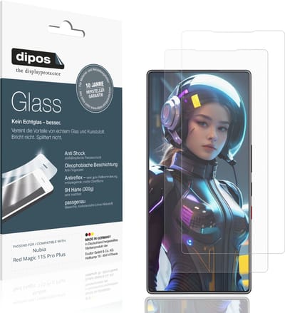 dipos – 2x Matte Pantserfolie geschikt voor Nubia Red Magic 11S Pro Plus | 9H Screenprotector