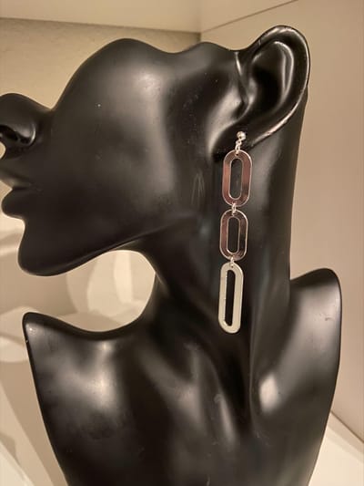 Schakel oorbellen 9 cm | Make up | Parfum | Moederdag | Verjaardagscadeau| Cadeautje| Valentijnsdag| Kado | sieraden | vaderdag | oorbellen | oorsieraden