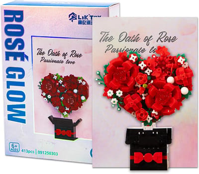 Decoratieve Kunstbloemen Boeket Bouwstenen Cadeauset voor Thuis en Kantoor