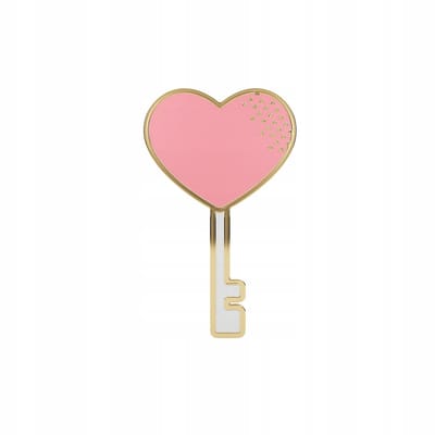 PINETS Trouwbroche Hart met Sleutel - Rose Metal