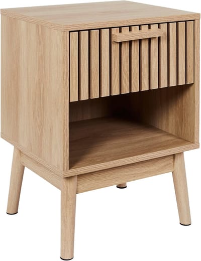 Famanu – Modern nachtkastje met lade, 40 x 35 x 55 cm, perfect voor slaapkamer en woonkamer