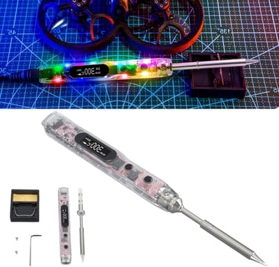 Digitale 100W Loodgietijzer Set met Constant Temperatuur, OLED Licht en TS B2 Kop voor Precisiewerk en Hobbyprojecten
