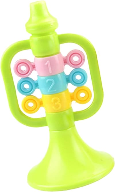 Kindertrompet Speelgoed - Muziek Speelgoed Instrument - Muzikale Educatie - Gladde Randen - 7 x 14 cm - Kleurrijk