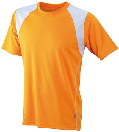 James and Nicholson Kinderen/Kinderen Junior Running Top (Oranje/Wit)