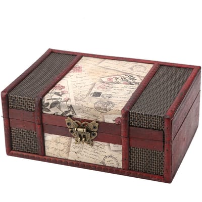 Vintage Houten Opbergdoos Klein Formaat Boek Sieraden Opbergdoos Organizer (#3) gray