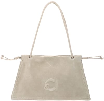 COCCINELLE Leren schoudertas Dulse Suede Shoulderbag Sandshell / Sandshell beige