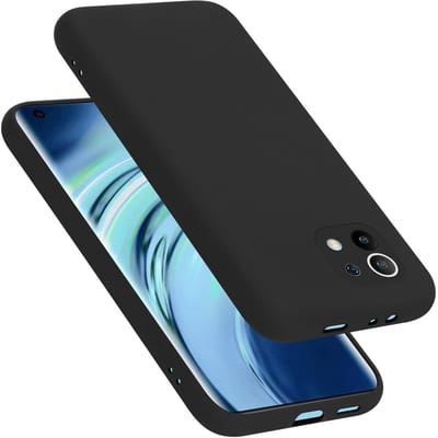 Cadorabo Hoesje geschikt voor Xiaomi Mi 11 5G in LIQUID ZWART - Beschermhoes gemaakt van flexibel TPU silicone Case Cover