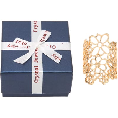 Modieuze Ring Sieraden Holle Legering Ring Vintage Open Ring Cadeau voor Vrouwen Goudkleurig beige