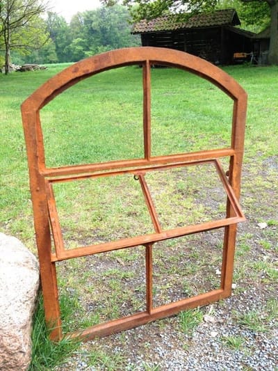 IJzeren Stalraam - Kiepraam Gietijzer - Ventilatie Gebouwen - Antiek Landelijk Design - 70x53.5 cm - Gietijzer