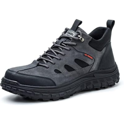 Werkschoenen voor Heren Anti-smash Anti-perforatie Werksneakers Onverwoestbare Stalen Neus Schoenen Beschermende Veiligheidslaarzen 39 grijze kleur