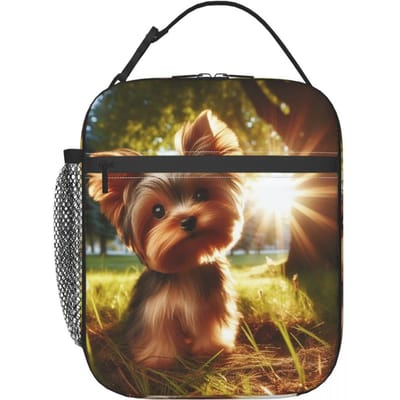 Yorkshire Terrier Hond Yorkie Liefhebber Geïsoleerde Lunchtas voor Kinderen School Koeltas Thermische Voedseldoos Tote Lunchboxen Container One Size