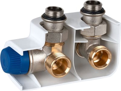 Honeywell Home Resido Therafix-Kombi radiatorafsluiter rechts wit 1/2" buitendraad x 3/4" euroconus