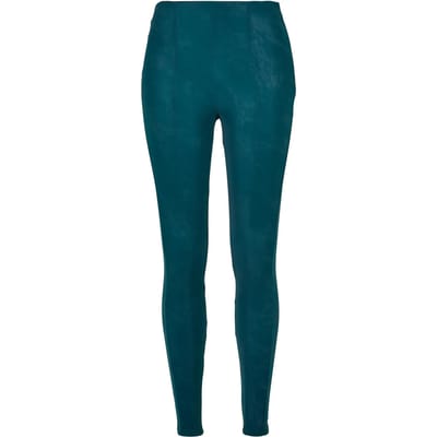 Urban Classics - Washed Faux Leather Skinny fit broek - XS - Groen