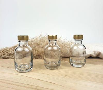 Glazen flesjes met kurk - Set van 20 - Luxe drankflesjes - Goud - Glazen flesjes om zelf te vullen - Glazen flesjes - Glazen flesje