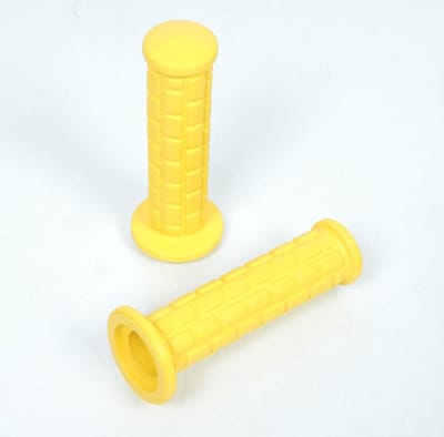 Poignée jaune revêtement Lusito type Off Road Vintage pour moto cyclo 125mm