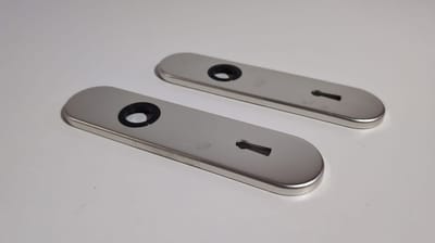 Langschild sleutelgat aluminium 72mm