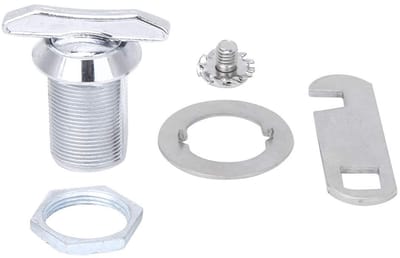 Dailygoods- Nokkenslot Gloednieuw - Zinklegering - Sleutelloos - Kastdeur - Gereedschapskist - Verchroomd - Lengte schroefdraad 30 mm - Kastslot